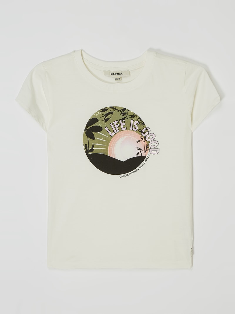 T-Shirt aus Baumwolle in offwhite