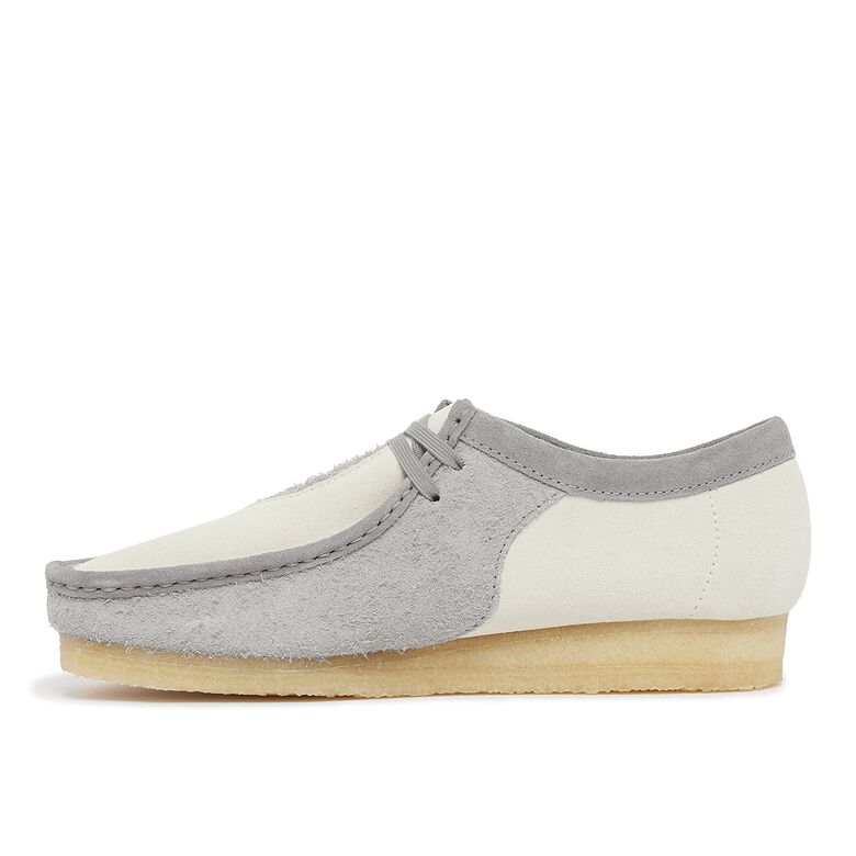 Clarks Wallabee grey/off white