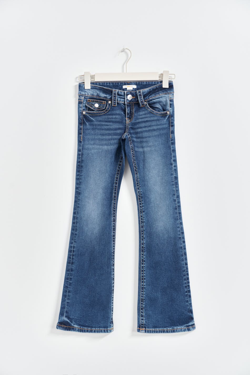 Chunky low flare jeans