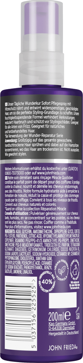 Sprühkur Frizz Ease Tägliche Wunderkur, 200 ml