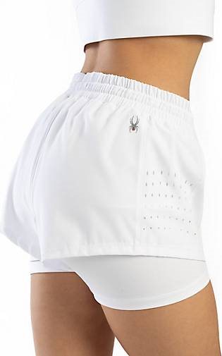 Spyder Frauen, die kurz mit seitlich offener Leggings laufen