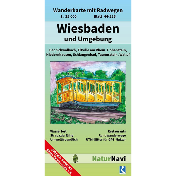 Wiesbaden und Umgebung 1 : 25 000 - Wanderkarte