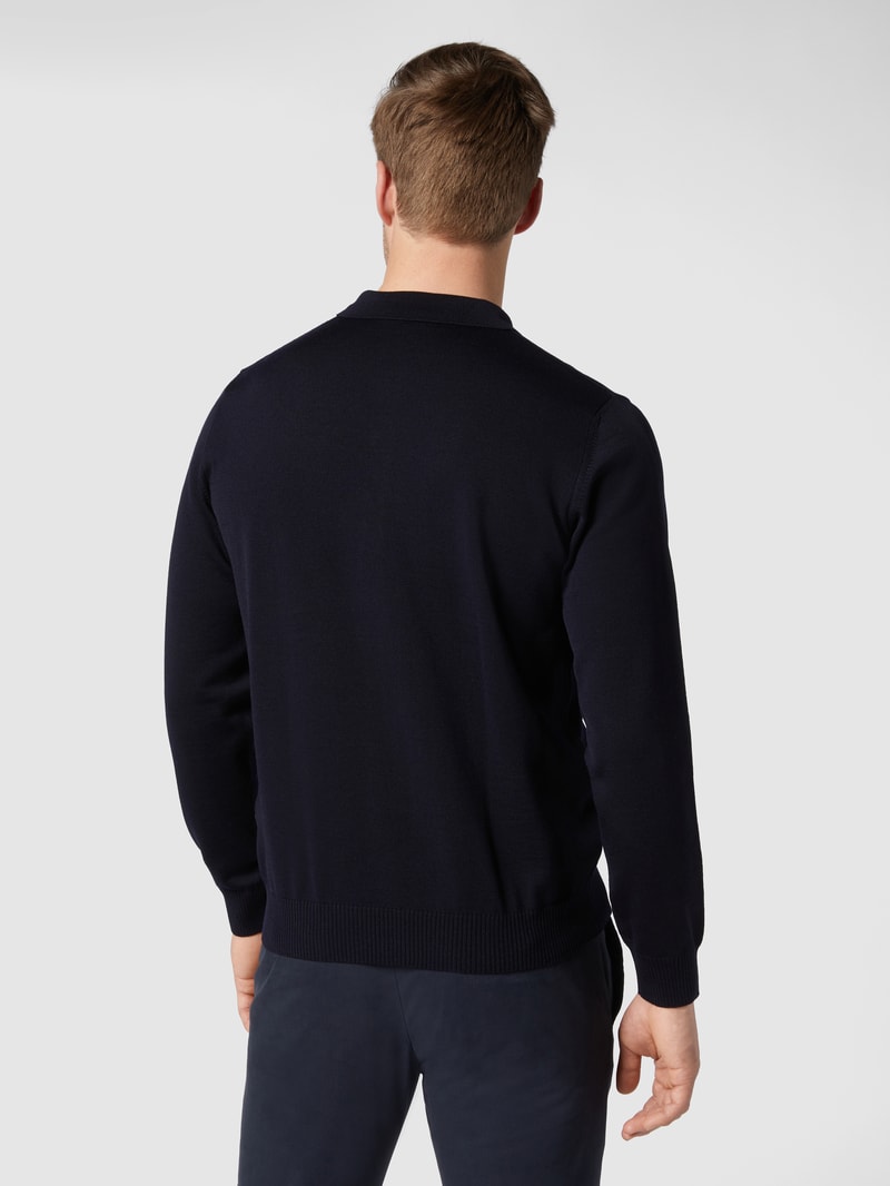 Pullover aus Schurwolle in marineblau