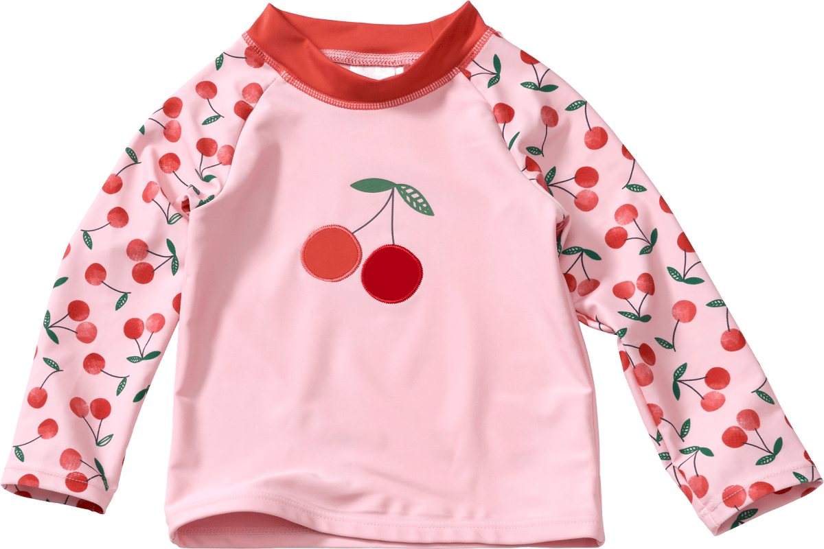 UV Shirt mit Kirsch-Muster, rosa, Gr. 98/104, 1 St