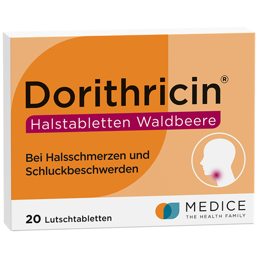 DORITHRICIN Halstabletten Waldbeere  20 St  Lutschtabletten