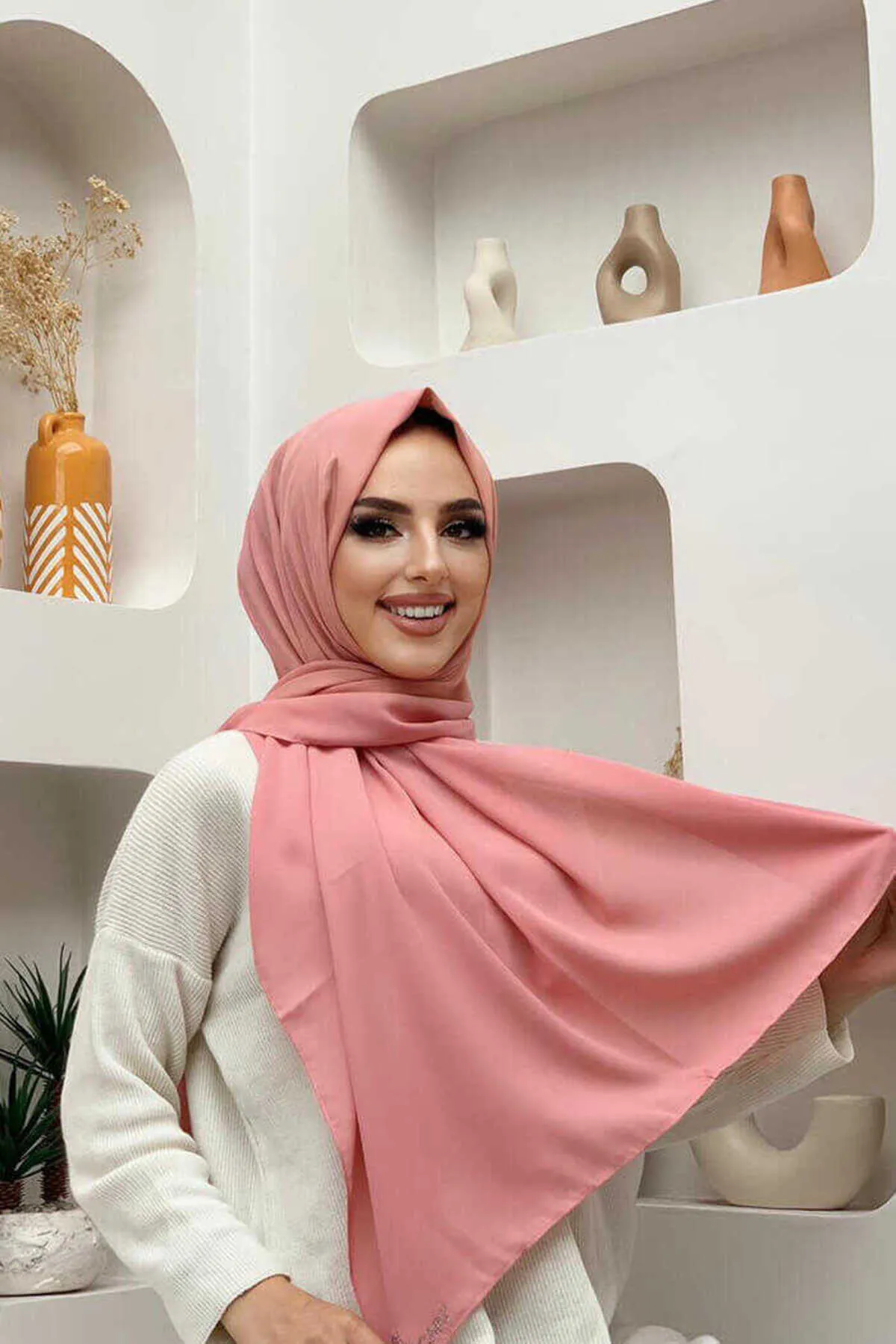 Bym Fashion  2025 Cwin Shawl Powder