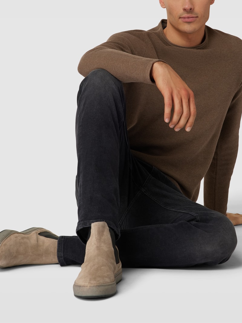 Chelsea Boots mit Label-Prägung Modell 'DIVO' in taupe