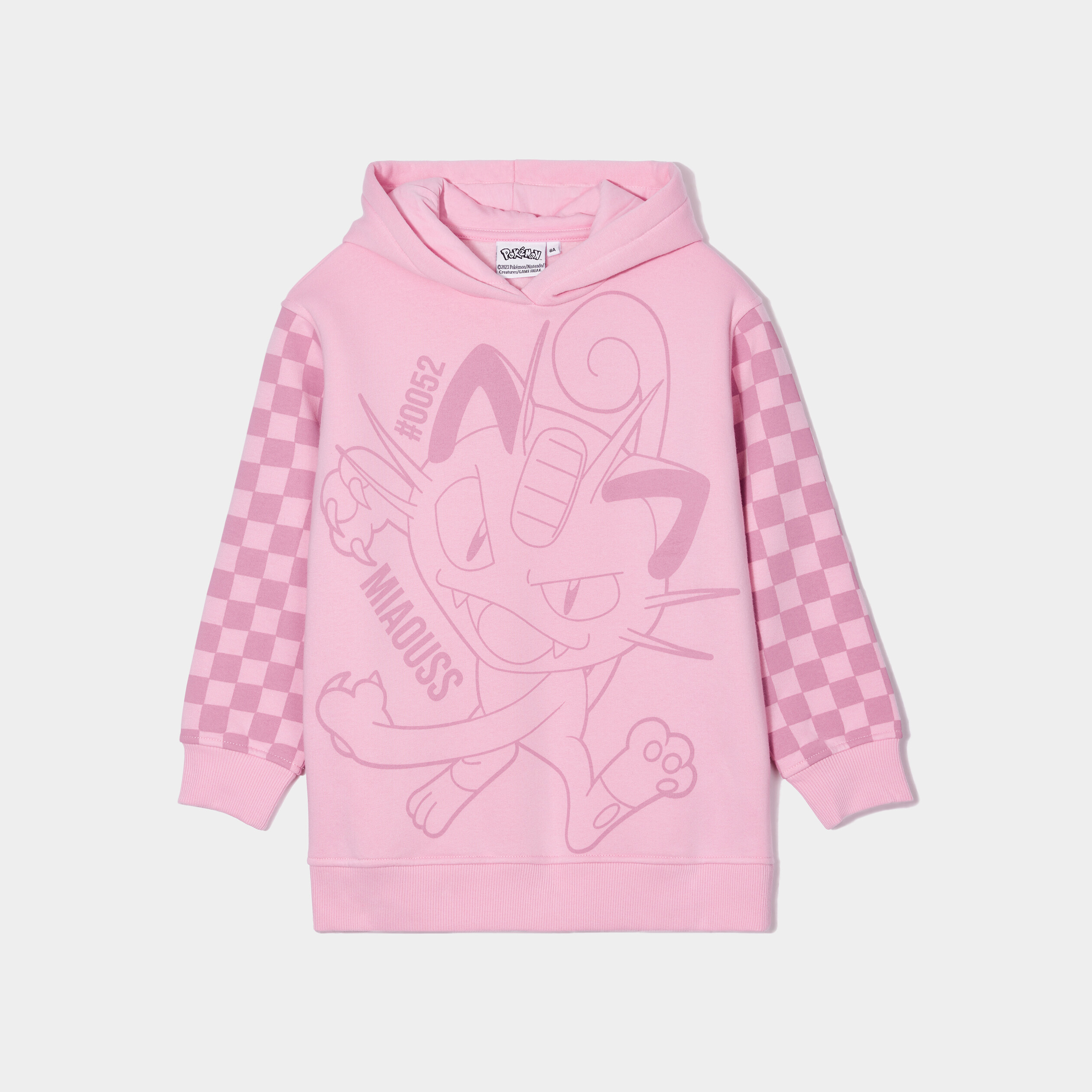 Sweat à capuche hoodie Pokémon Miaouss rose fille | La Halle
