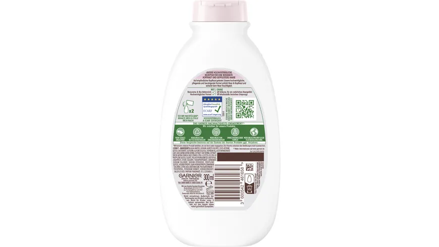 Garnier Wahre Schätze Shampoo sanfte Hafermilch - Silikonfreies Shampoo für empfindliches Haar und sensible Kopfhaut 300 ml