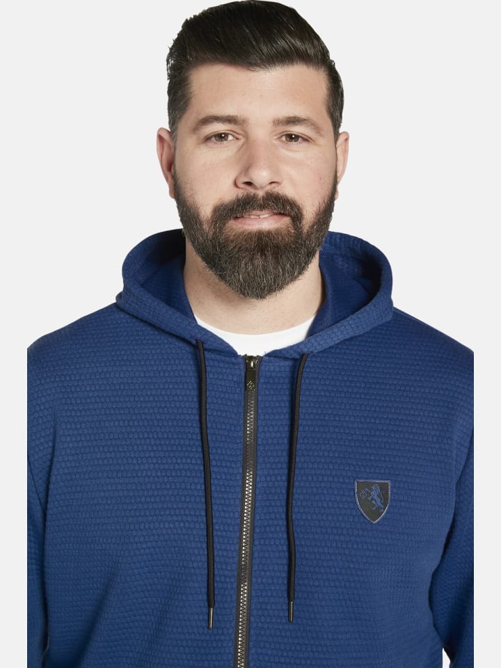 Charles Colby Sweatjacke DUKE TREY in royal blau günstig kaufen