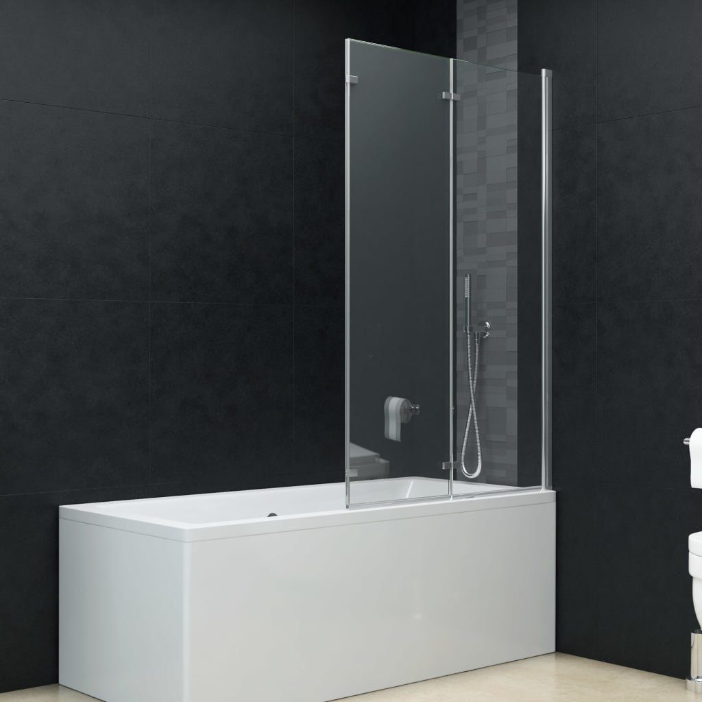 DOTMALL Badewannenfaltwand Einscheibensicherheitsglas, (3 tlg), Spritzschutzwand für Badewanne