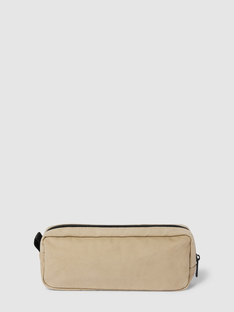 Kulturtasche mit Label-Patch Modell 'DUCK' in sand