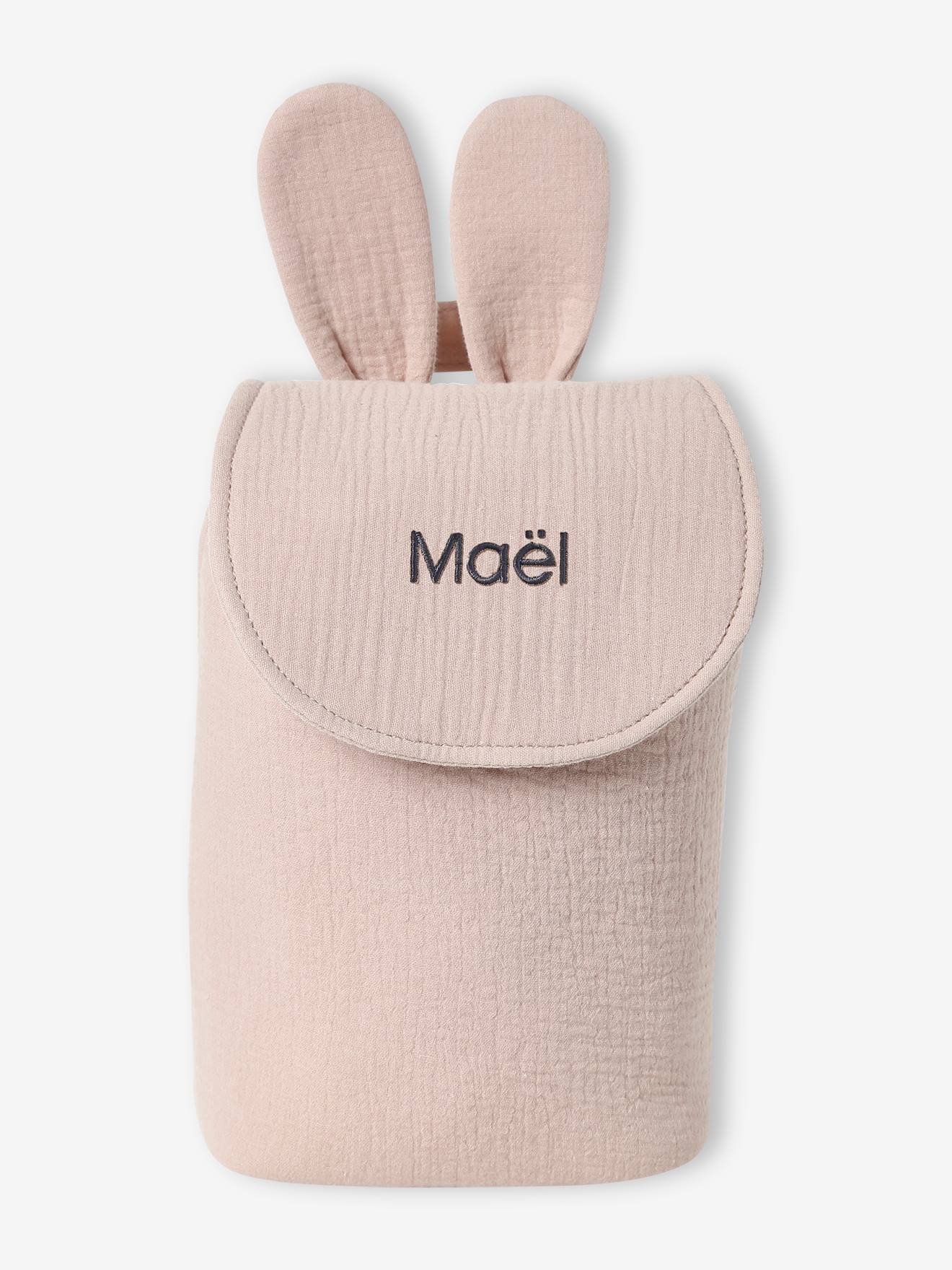 Sac à dos personnalisable en gaze de coton vieux rose