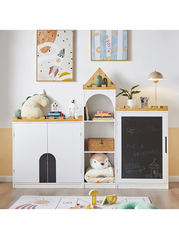 SoBuy Kinderregal in Weiß und Natur - (B)63 x (H)100 x (T)30cm günstig kaufen onesize