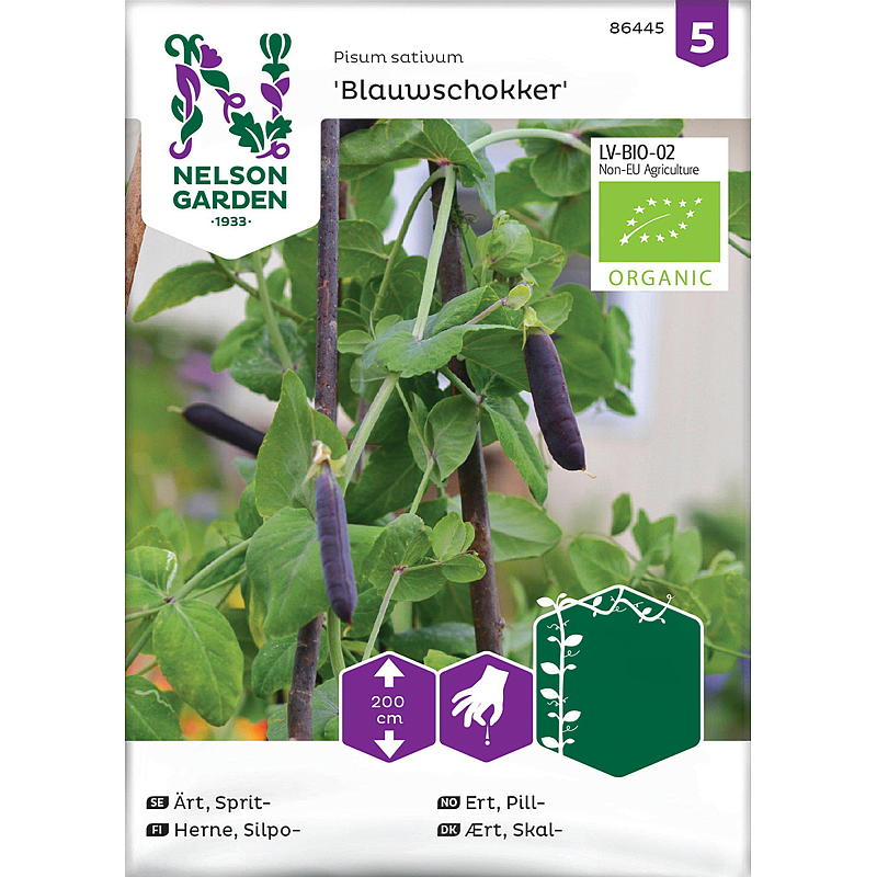 Nelson garden Frø Ert Pill-, Blauwschokker, organic