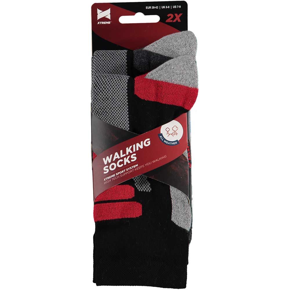 Xtreme 6 Paar Multi Black Wandersocken