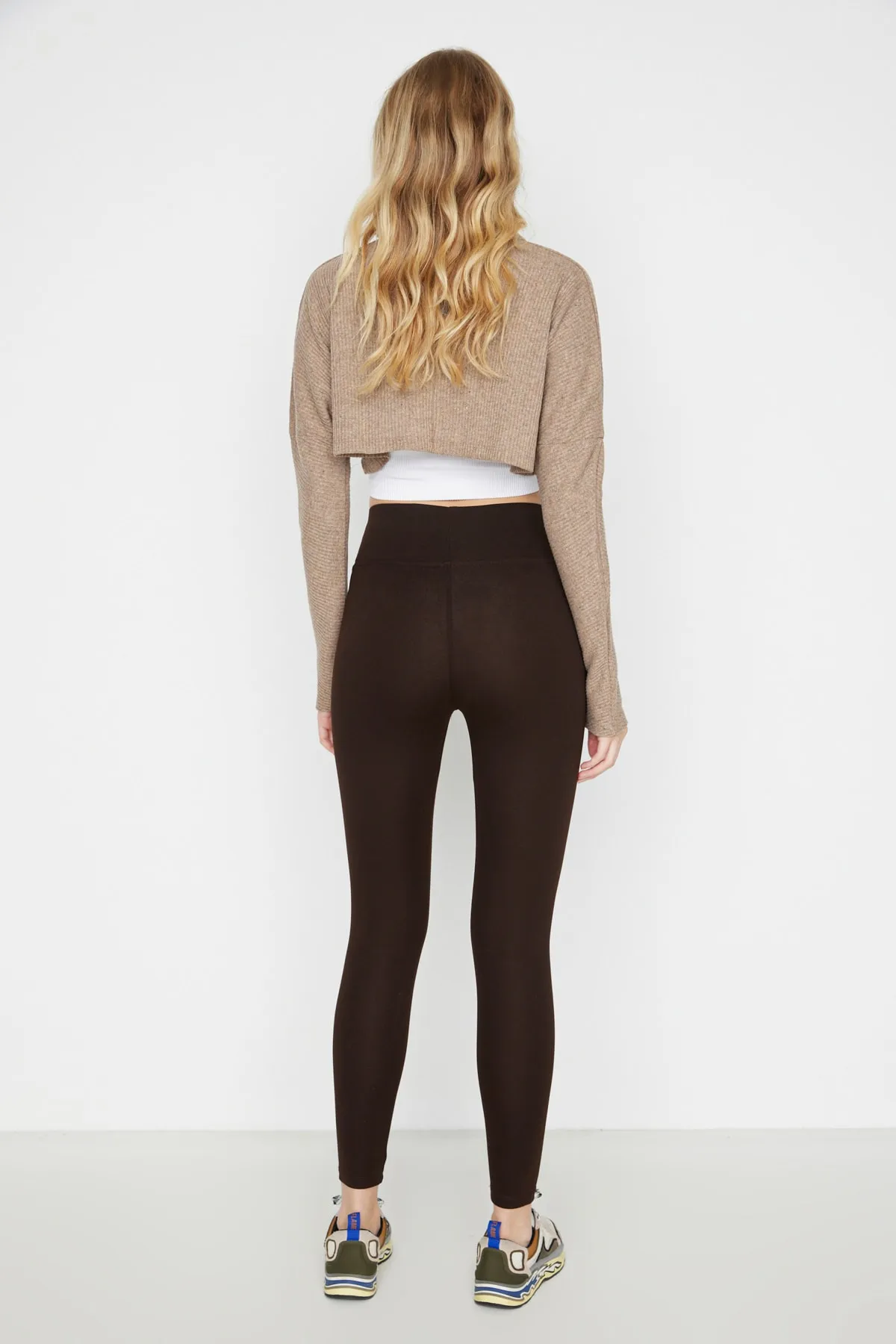 Trendyol Collection  Leggings - Braun - Hoher Bund