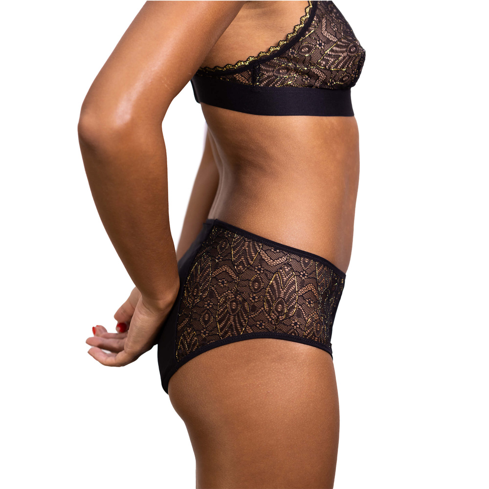 rejeanne Shorty Absolu Rhéa Golden Leaves Culotte menstruelle