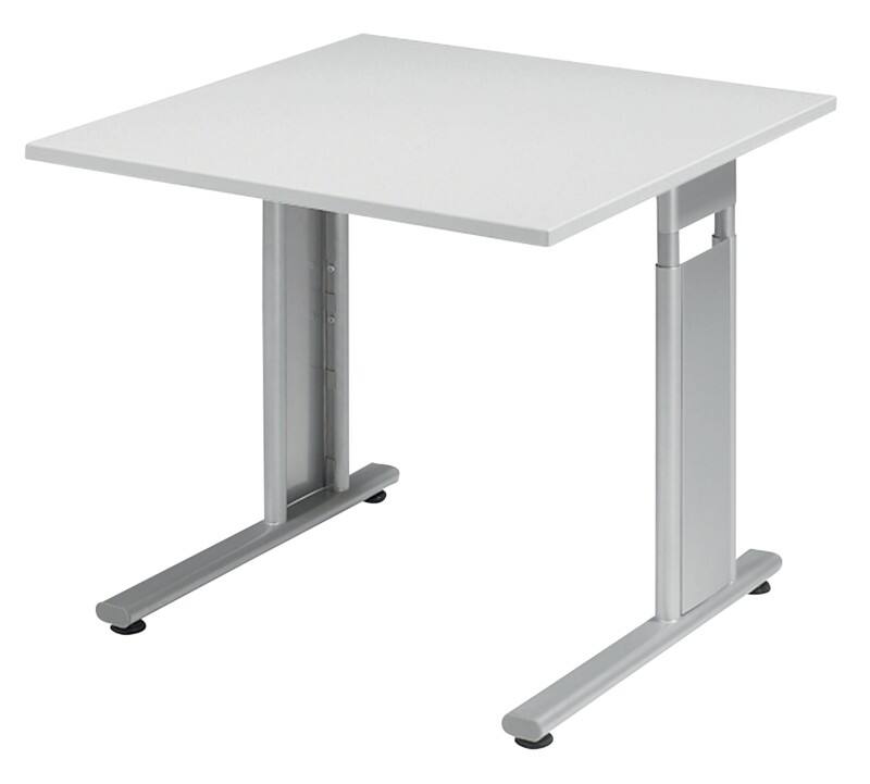 Geramoebel Schreibtisch Speed Office Lichtgrau 800 x 800 x 820 x 68 - 82 mm