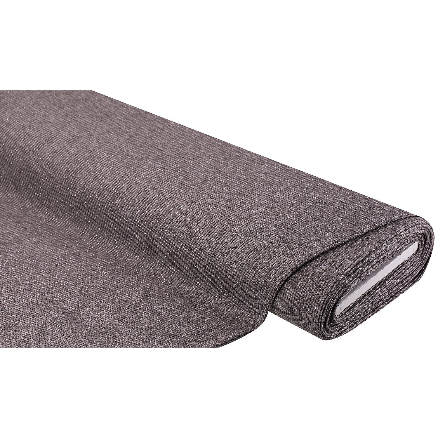 Rippen-Strickstoff mit Glitzer, taupe
