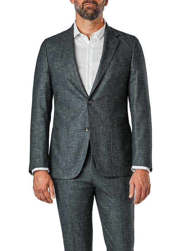 Strellson, Sakko Arndt, Slim Fit, Leinen, grün meliert