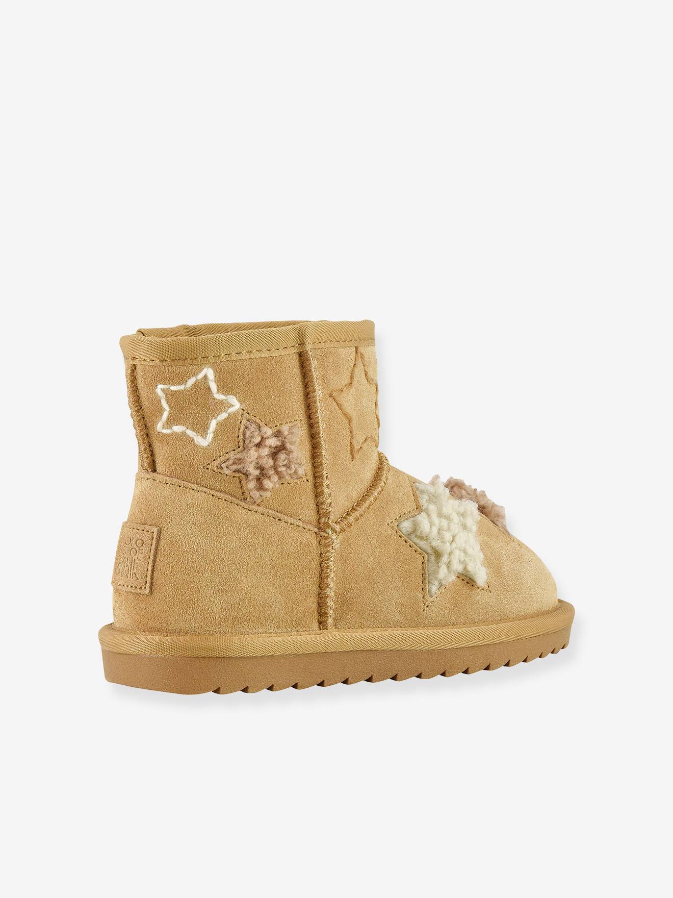 Warme Kinder Boots COLORS OF CALIFORNIA, Sterne - camel