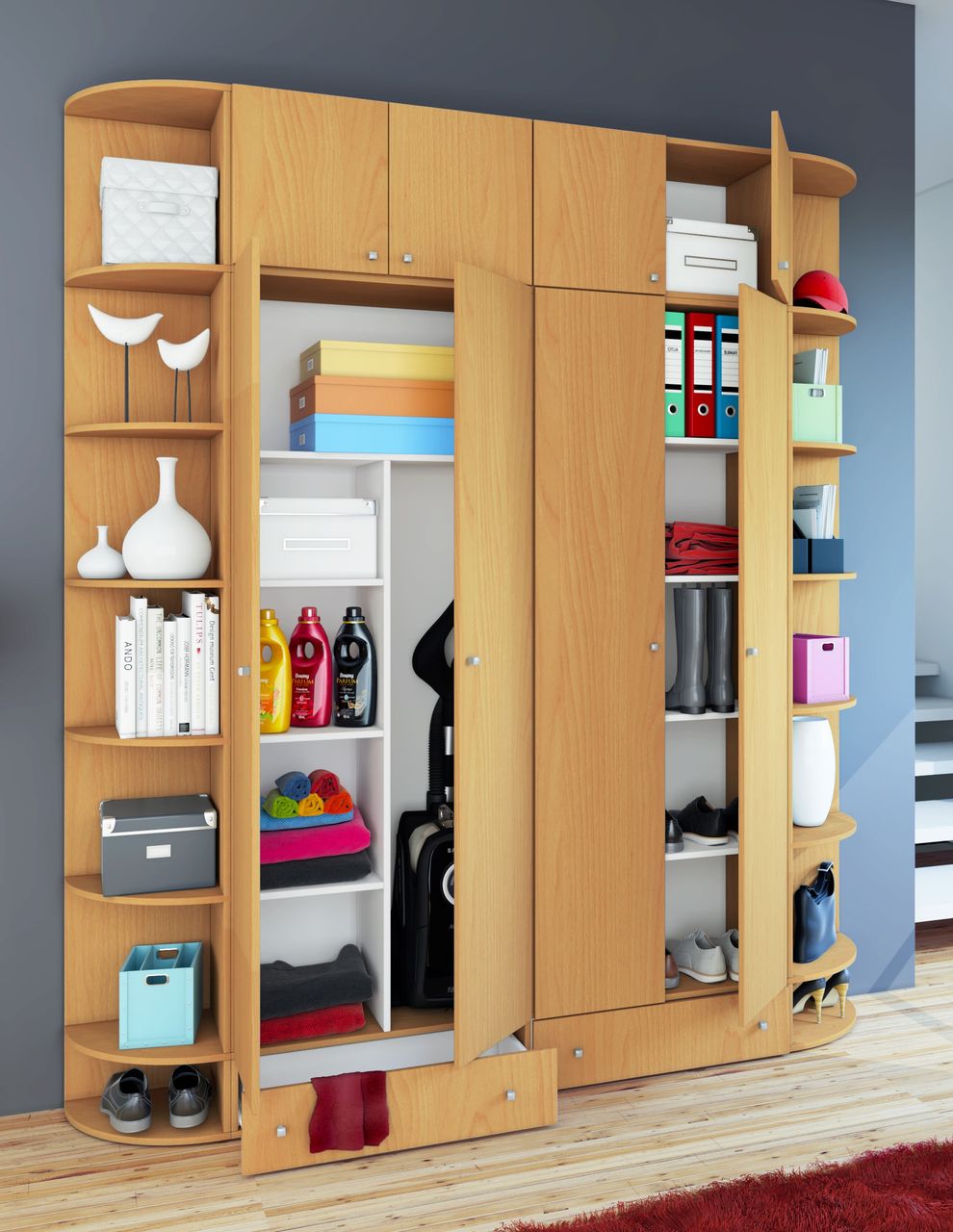 VCM Mehrzweckschrank Vandol I Buche