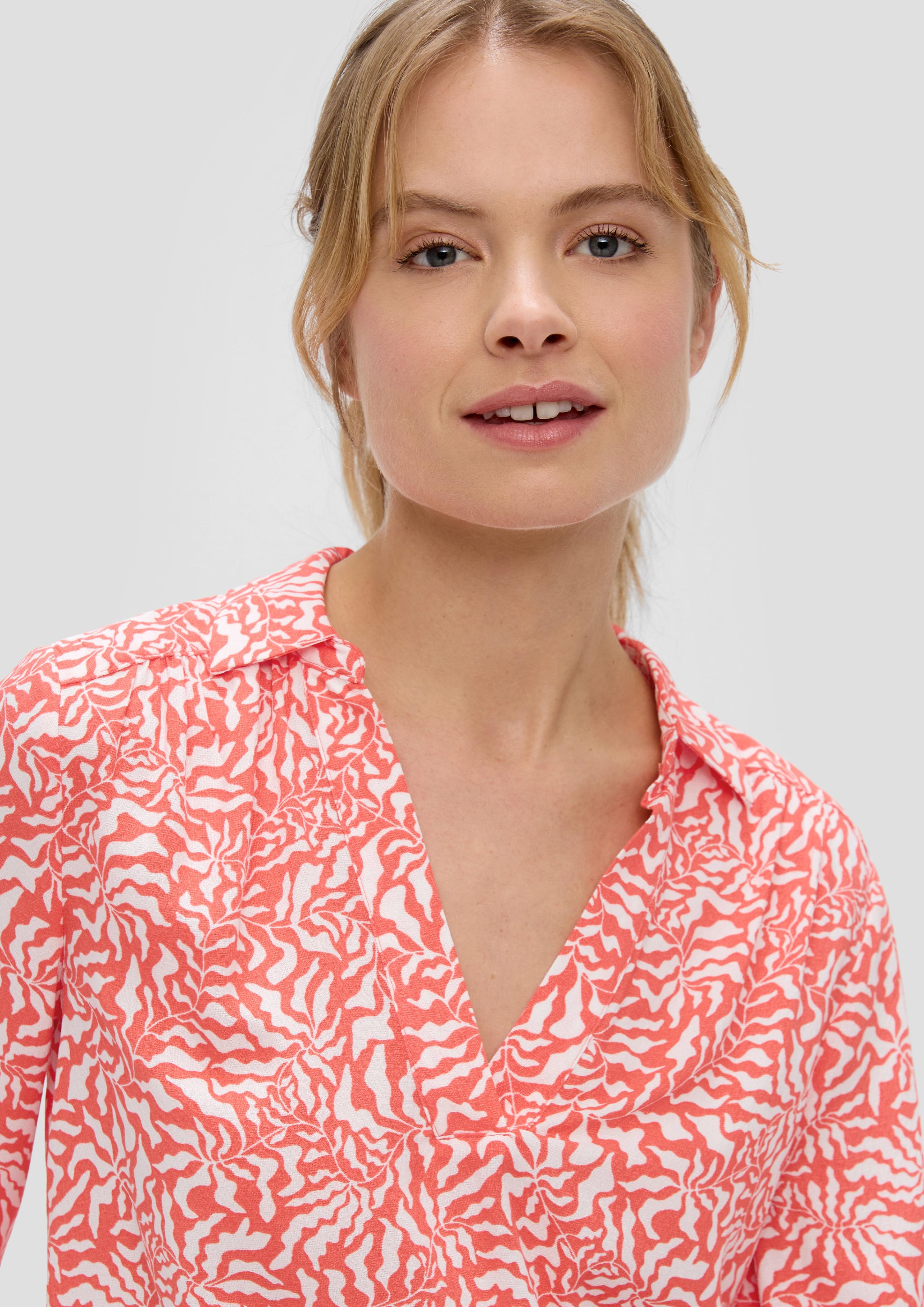 Viskosebluse mit V-Ausschnitt  2145123-25B1