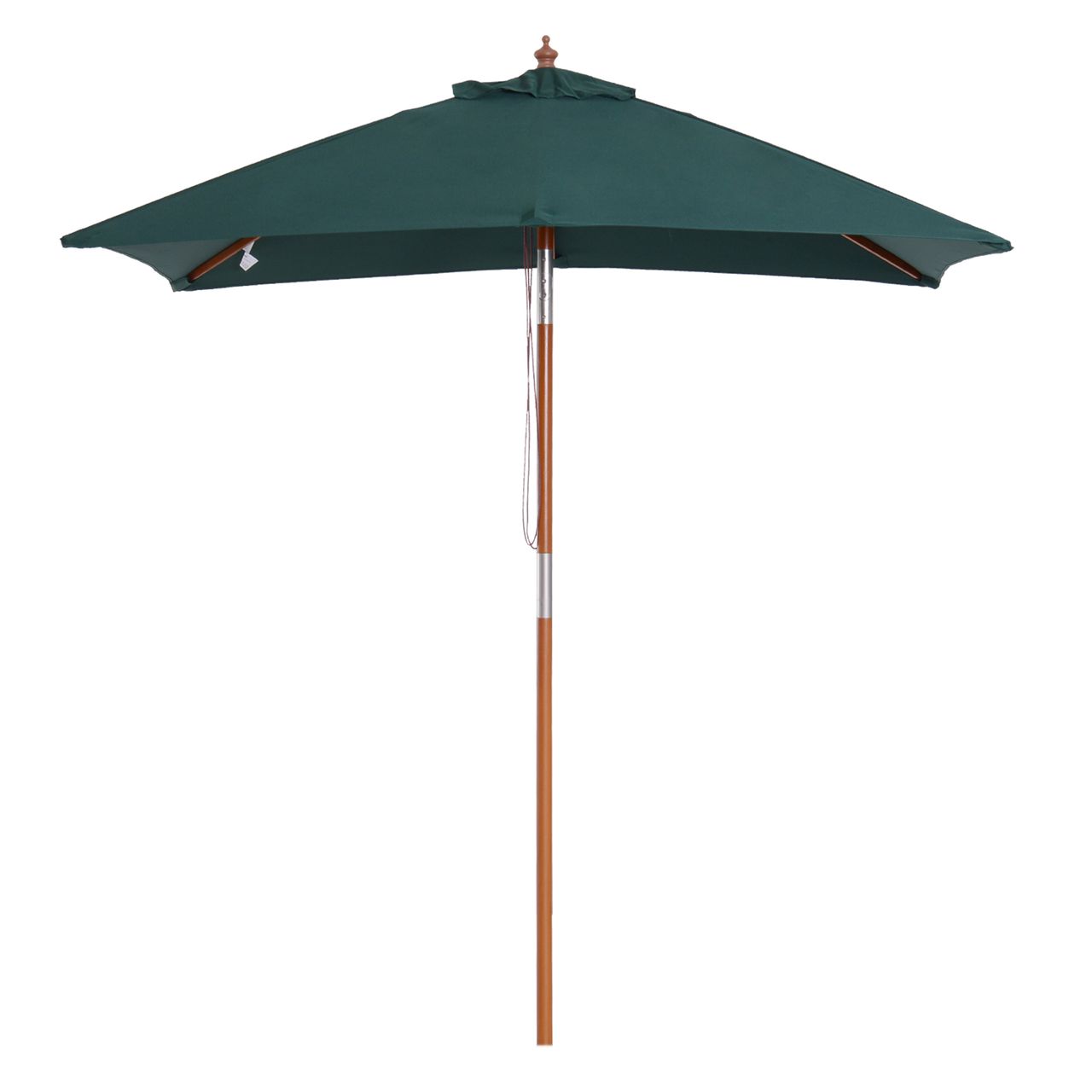 Outsunny Sonnenschirm Knickbarer Gartenschirm einstellbar Grün 200 x 150 x 230 cm
