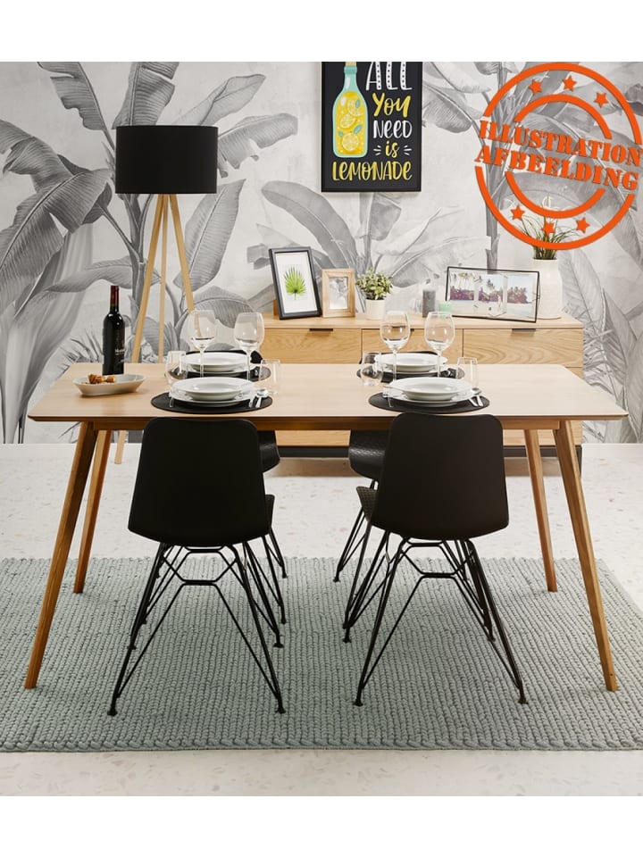 KADIMA DESIGN Esstisch BARISTA mit Eichenfurnier | Nordic Stil in Beige günstig kaufen 180 x 90 x 75 cm