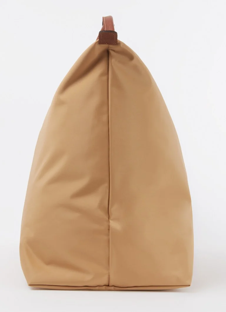 Geantă Longchamp Le Pliage Original, mărimea M, cu detalii din piele.