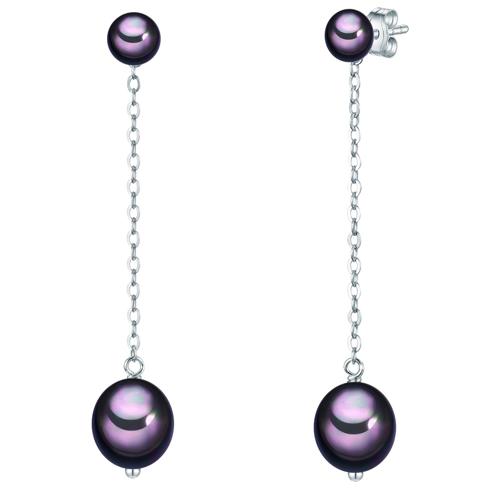 Valero Pearls Puce d'oreille en perle Argent sterling Perle de culture d'eau douce en Argent Boucles d'oreilles
