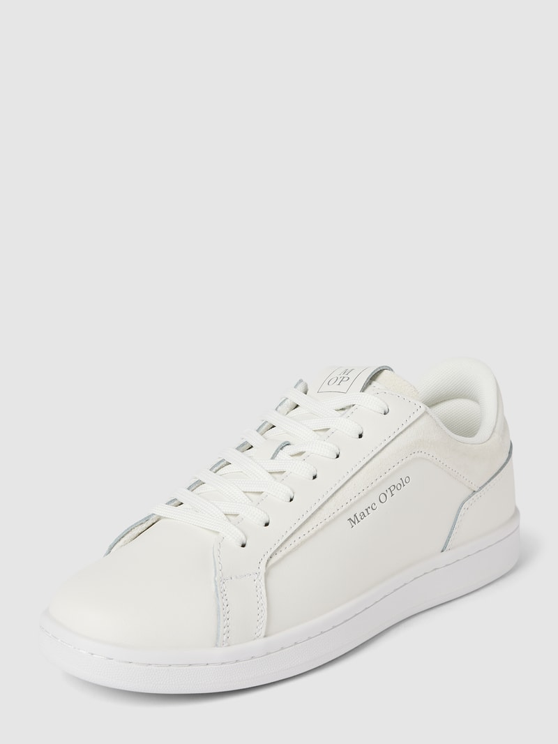 Sneaker aus echtem Leder in weiß