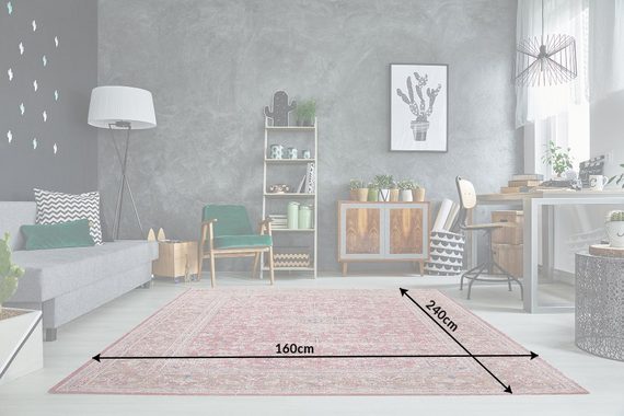 Teppich OLD MARRAKESCH 240x160cm rot antik, riess-ambiente, rechteckig, Höhe: 10 mm, orientalisches Design · florales Muster · Wohnzimmer