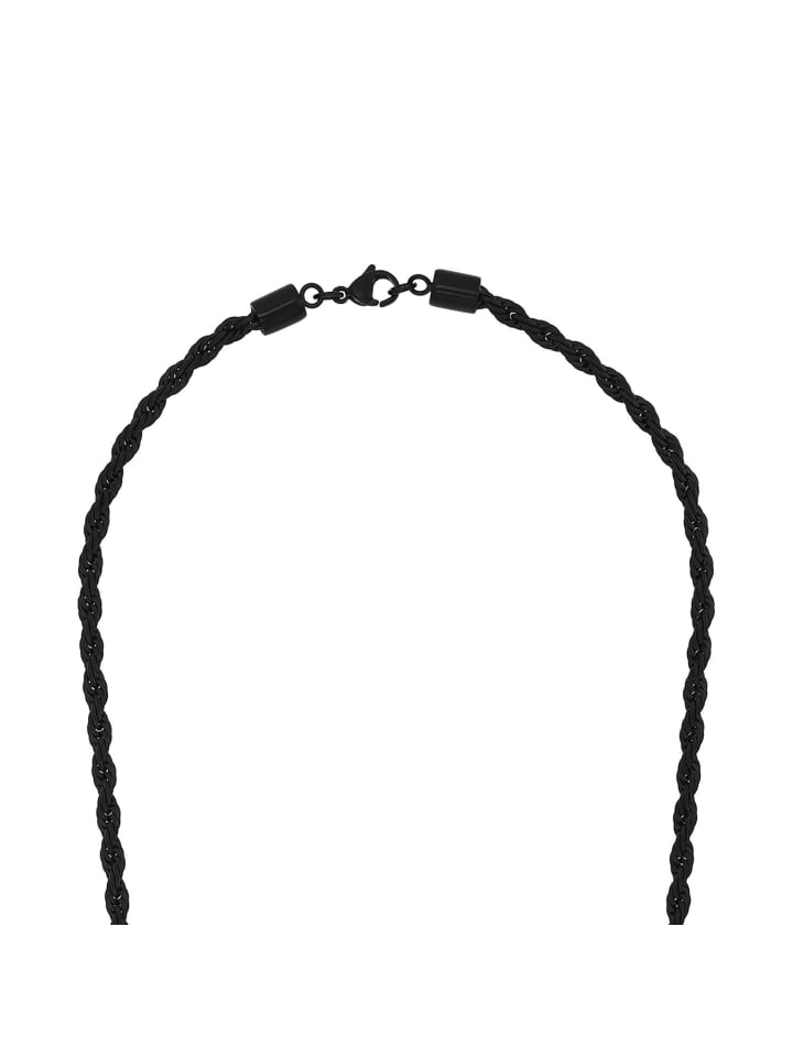 Amor Halskette Edelstahl, IP Schwarz in Schwarz günstig kaufen 50 cm