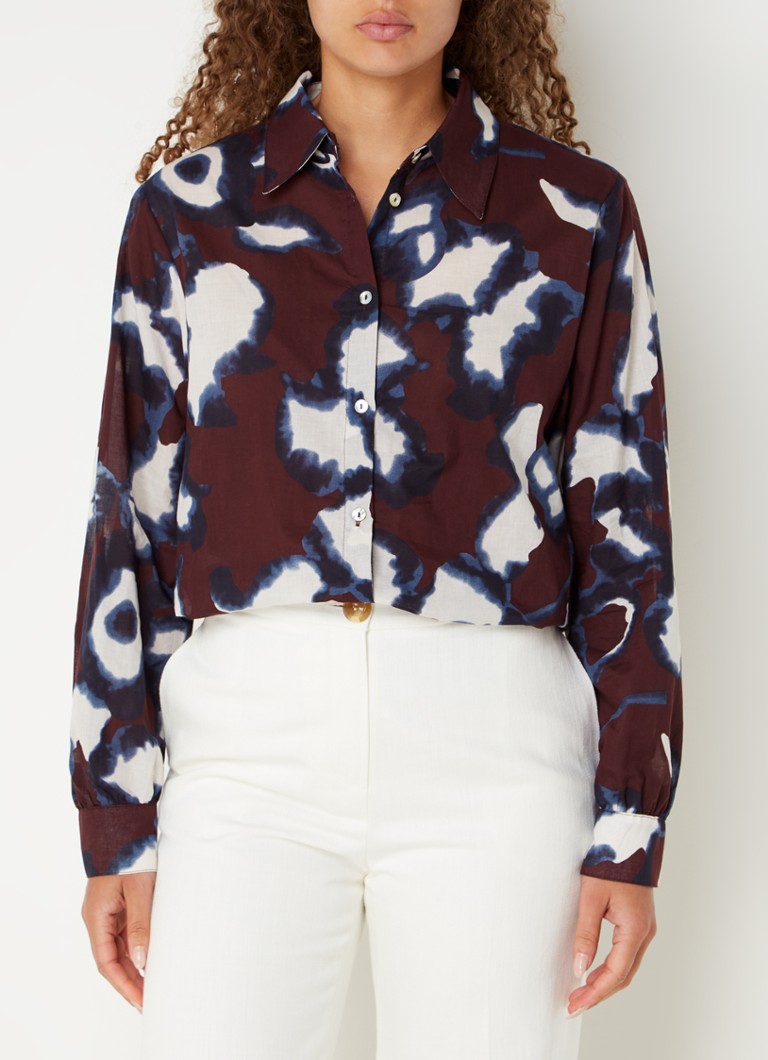 OPUS  Fumine Floral blouse met grafische print