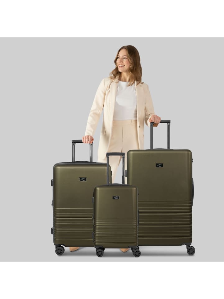 Camel Active Hanoi 4 Rollen Kofferset 3-teilig mit Dehnfalte in khaki günstig kaufen onesize