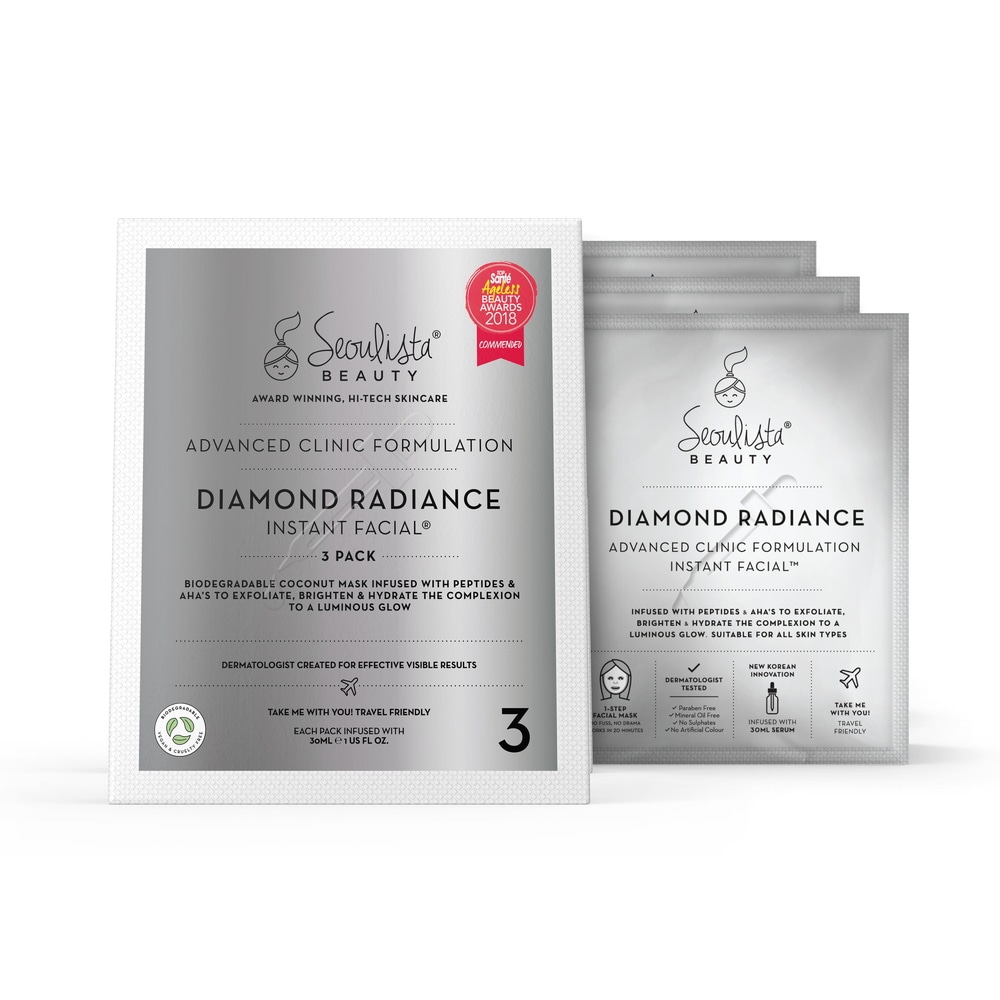 seoulista beauty Seoulista Beauty Diamond Radiance Instant Facial - Multi Pack 3's Masque Visage