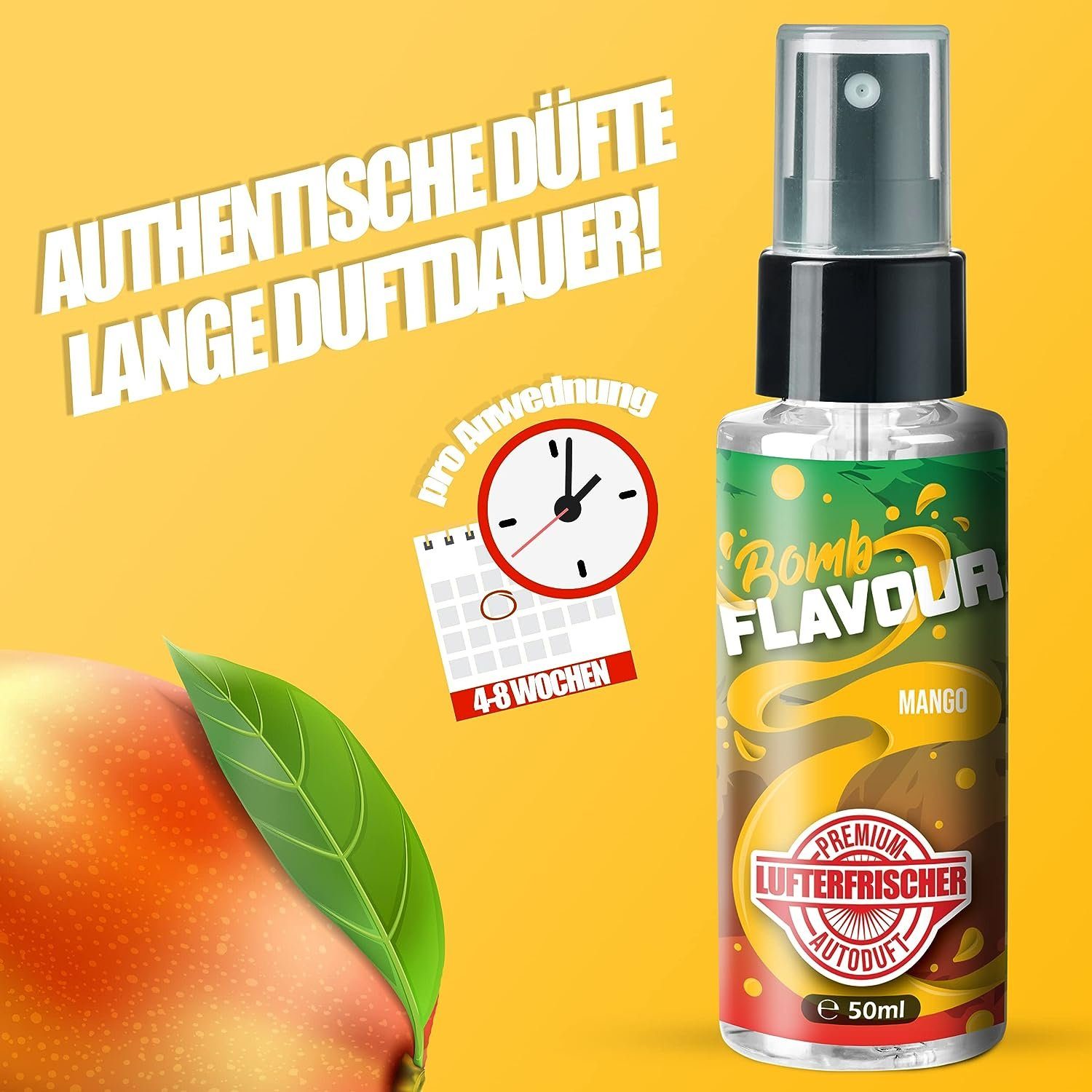 ShinyChiefs Raumduft FLAVOUR BOMB - Autoduft mit Mango-Geruch - Premium Lufterfrischer (1-St)
