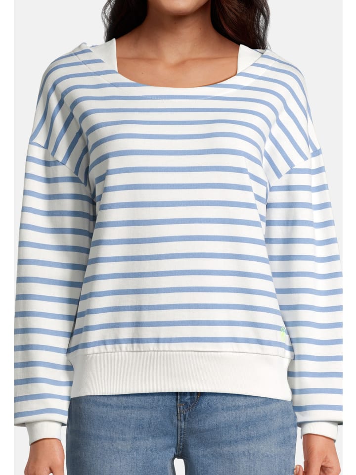 Salzhaut Sweatshirt LAFF in Offwhite Ice Blue günstig kaufen