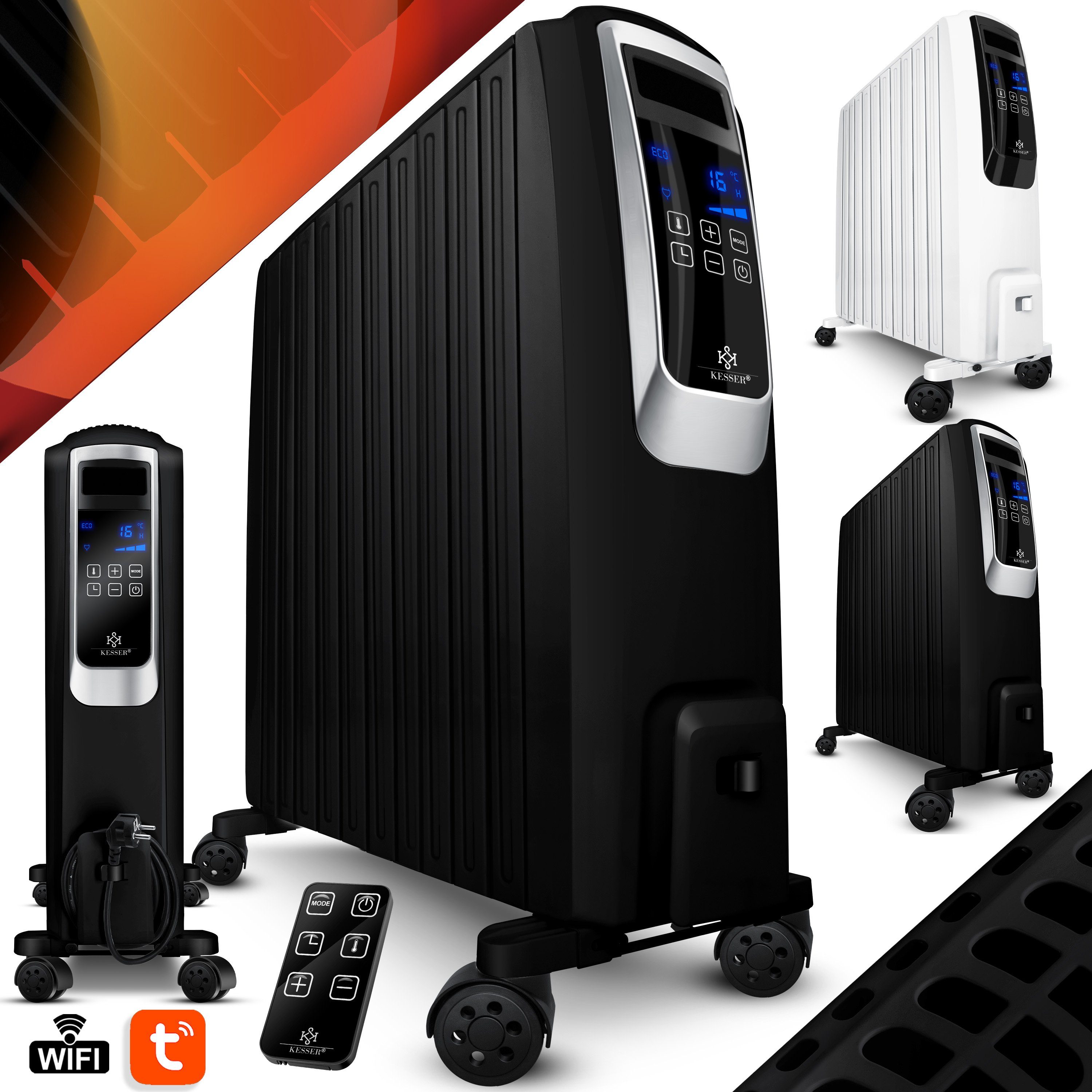 KESSER Ölradiator, 2000 W, Ölradiator mit WiFi App Fernbedienung digitalem Display