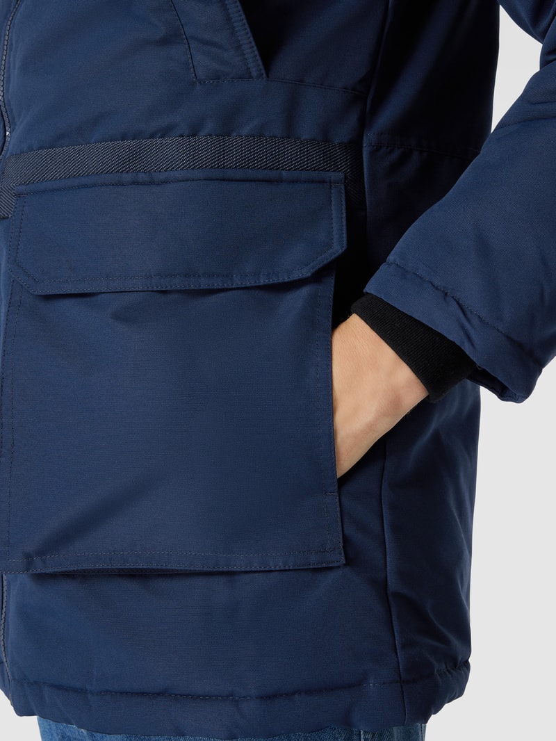 Parka mit Kunstfellbesatz Modell 'EWING' in dunkelblau