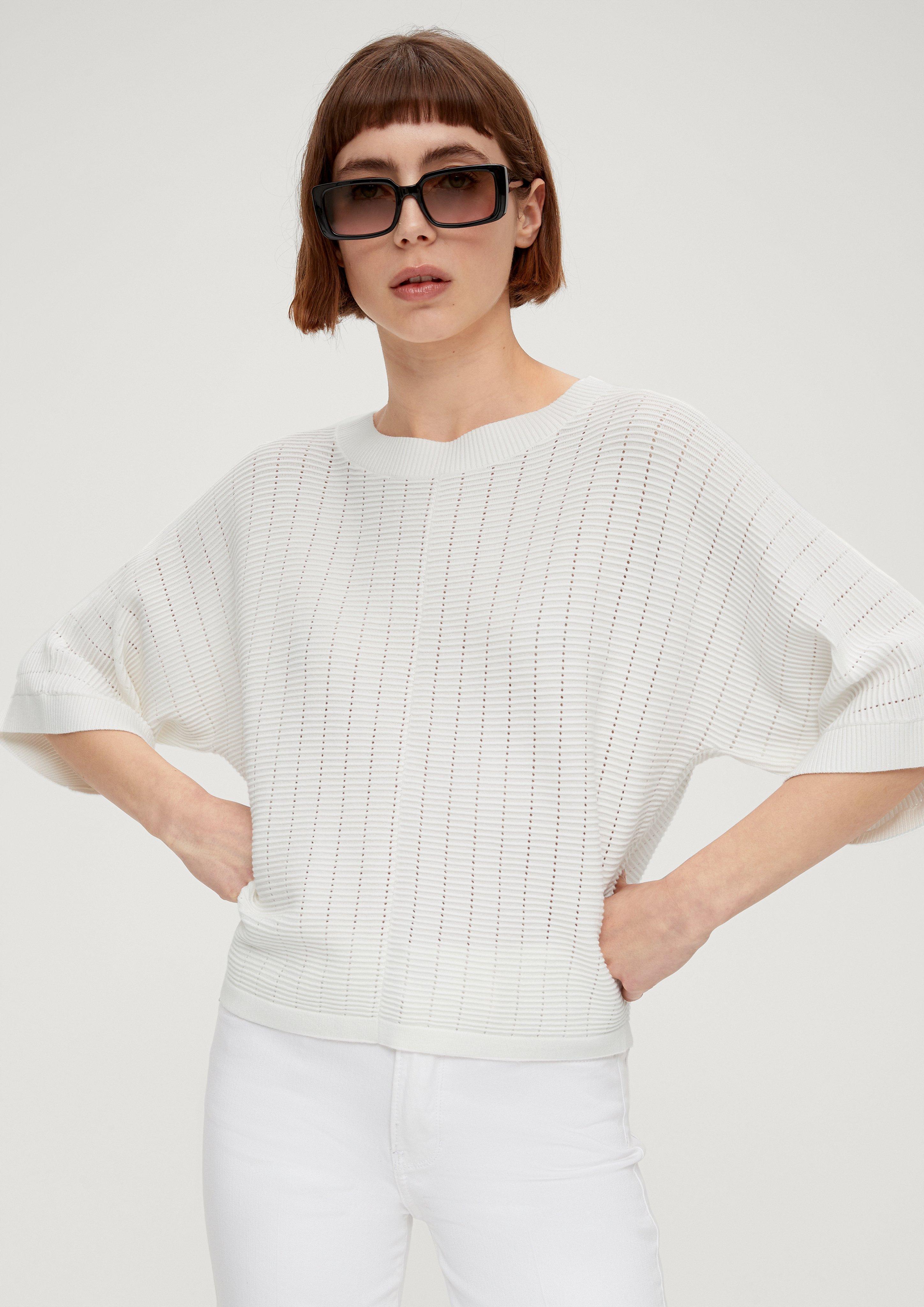 Strickpullover mit Lochmuster  2131264-0210