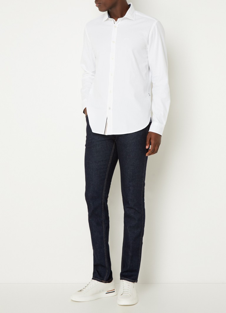 Jeansy Hugo Boss Delaware slim-fit, ciemne wyblaknięcie