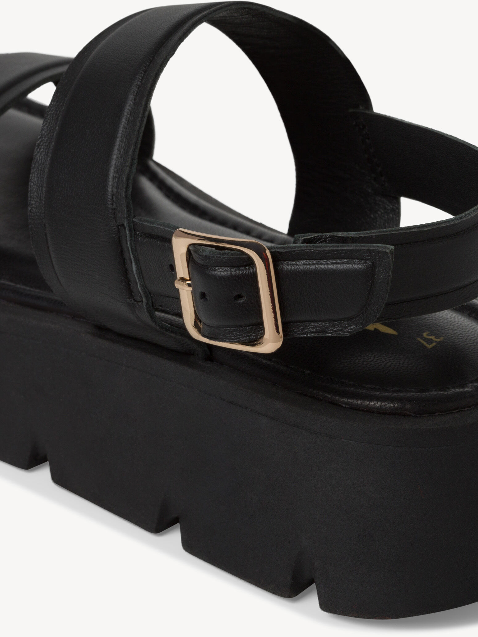 Sandale en cuir - noir