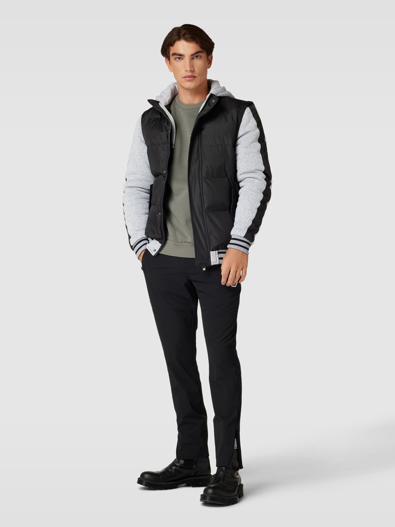 Jacke in Two-Tone-Machart in schwarz