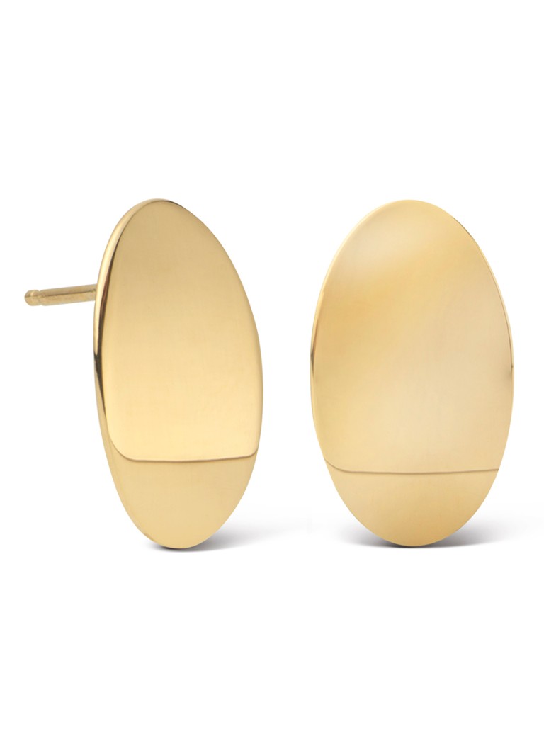 Casa Jewelry Olbia Shiny gold-plated stud earrings