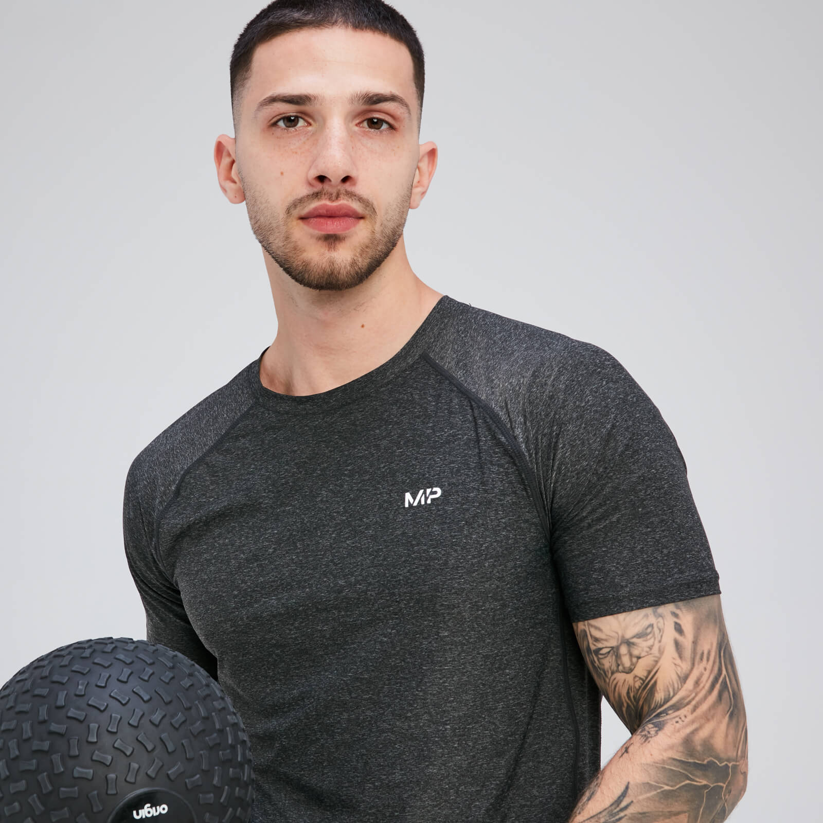 T-shirt à manches courtes MP Tempo pour hommes – Noir chiné