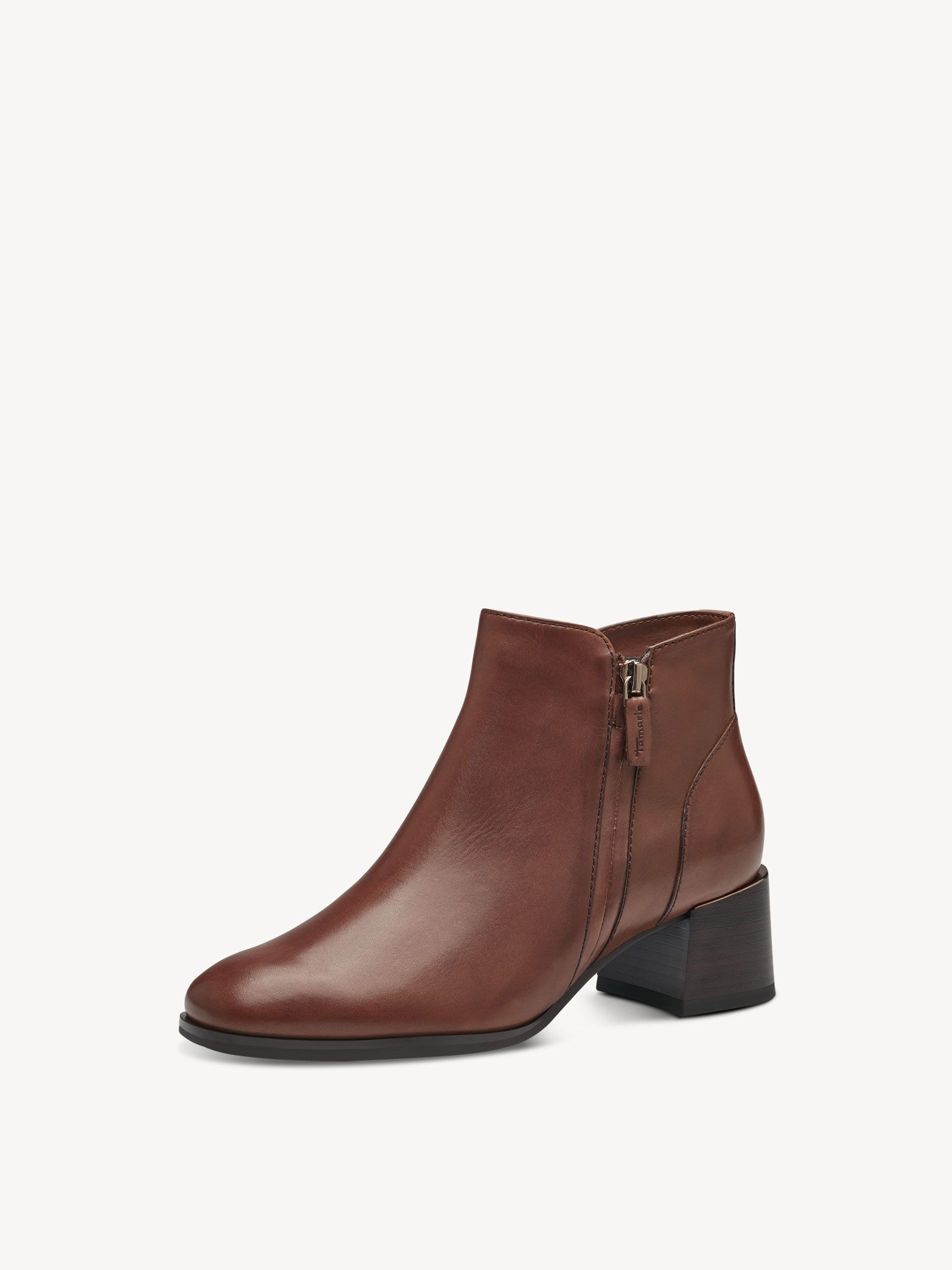 Bottine en cuir - marron