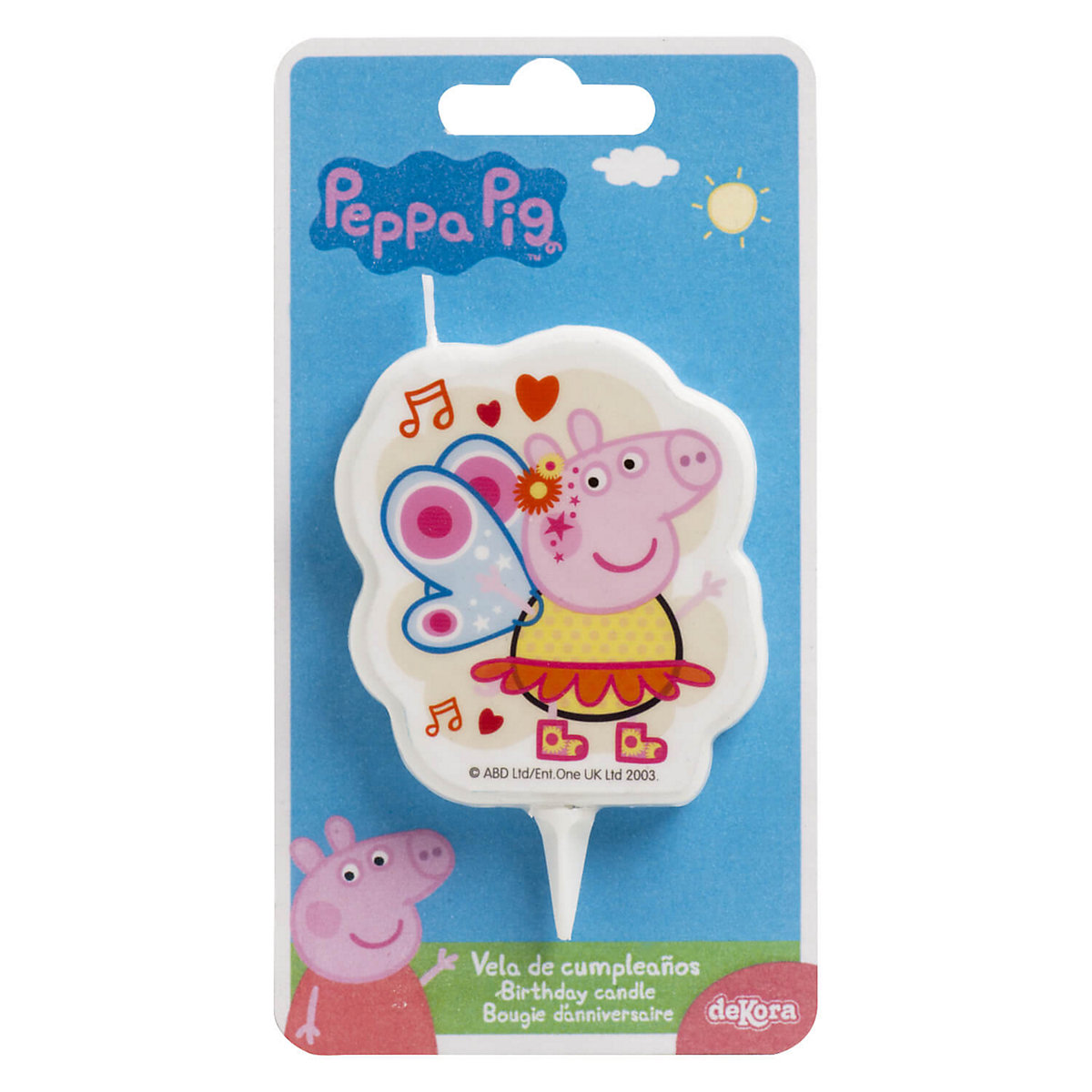 Geburtstagskerze mit Peppa Wutz, 7.5cm